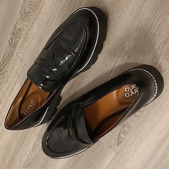 🖤 Franco Sarto Bazel Platform Lug Sole‎ Loafers Size 13 Euc - Picture 12 of 14